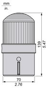 Komp.signalstation m. Dauerlicht, gelb XVB, Integral LED, 24 V AC DC, IP 65