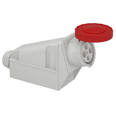 Wandsteckdose, 125A, 3p+E, 380-415 V AC, IP67