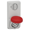 Anbausteckdose verriegelt, 32A, 3p+E, 380-415 V AC, IP65