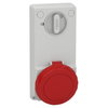 Anbausteckdose verriegelt, 32A, 3p+N+E, 380-415 V AC, IP65