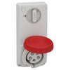 Anbausteckdose verriegelt, 32A, 3p+N+E, 380-415 V AC, IP65