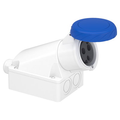 Wandsteckdose, 32A, 2p+E, 200-250 V AC, IP67