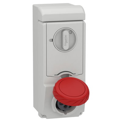 Wandsteckdose verriegelt- 16A, 3p+E, 380-415 V AC, IP65