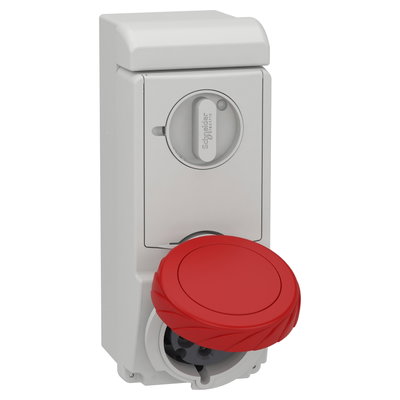 Wandsteckdose verriegelt- 32A, 3p+N+E, 380-415 V AC, IP65