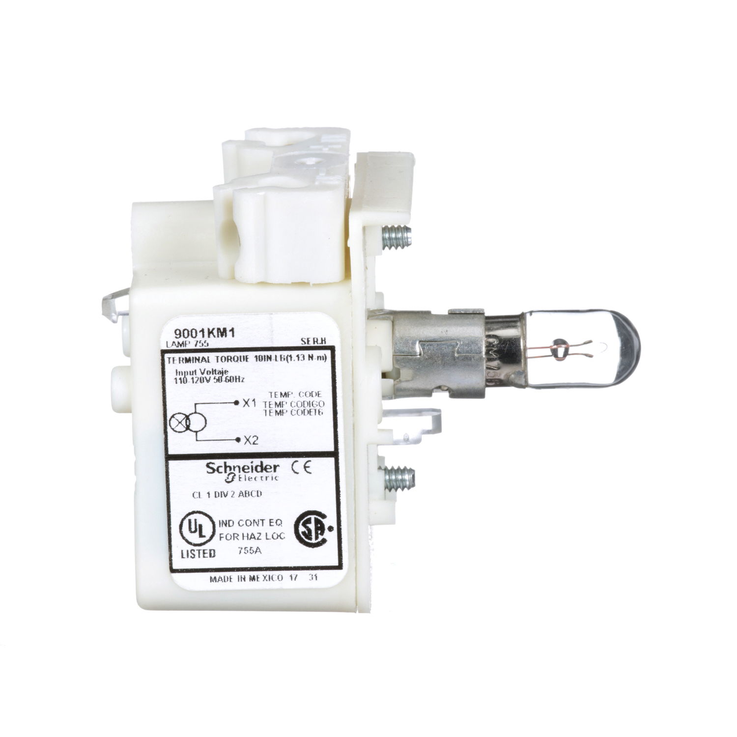 Meldeleuchteneinsatz, Glühlampe (im Lieferumfang) BA 9s, 120V AC – Bild 3 von 7