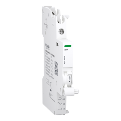 Hilfskontakt, Acti9, iOF, 100mA bis 6A, 24VAC bis 415VAC, 24VDC bis 130VDC, Anschluss oben