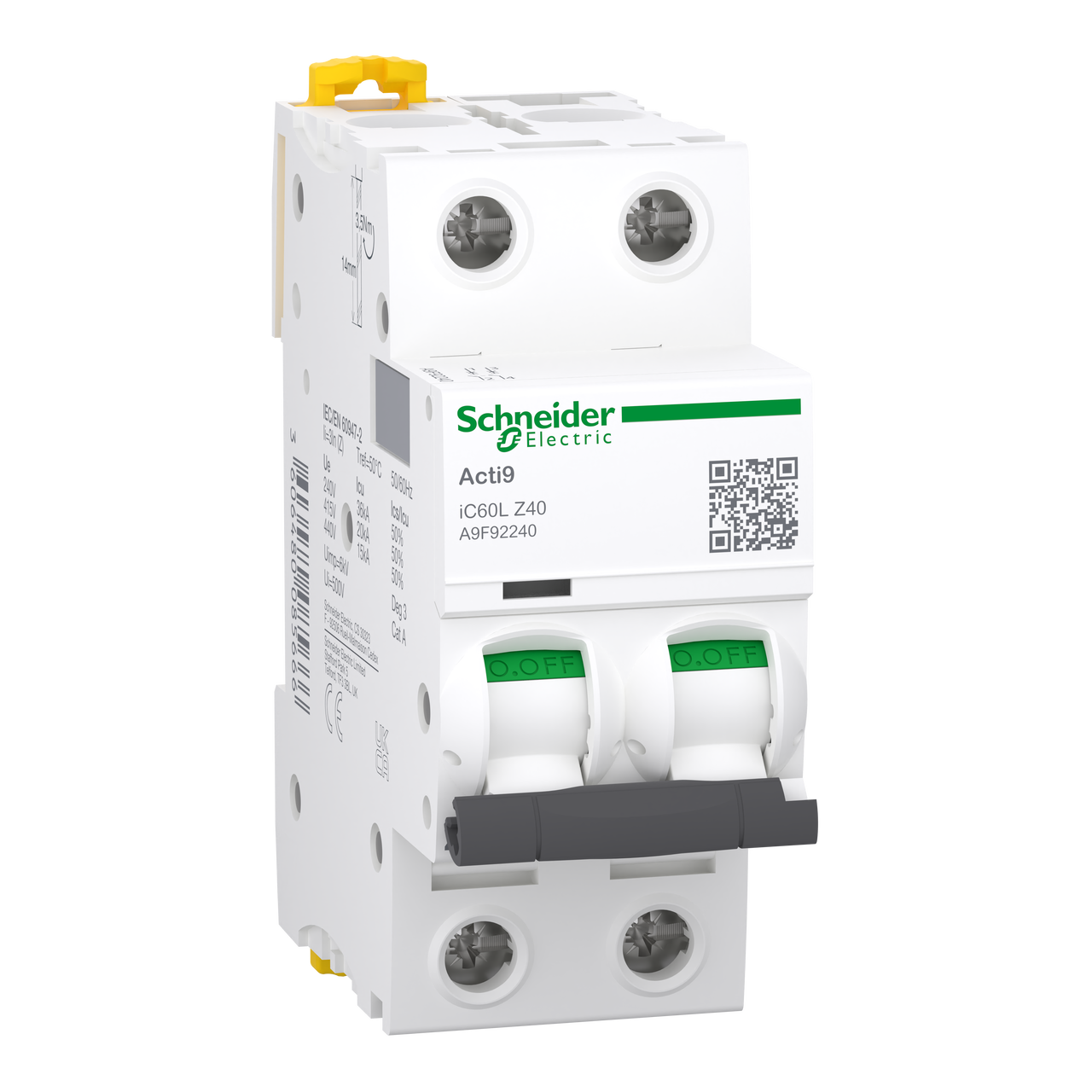 Leitungsschutzschalter iC60L, 2P, 40A, Z-Charakteristik, 20kA