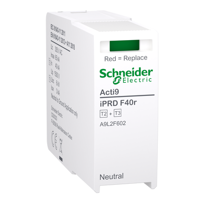 Ersatzschutzmodul für Überspannungsableiter iPRD F40r 3P+N, Typ 2+3, N-PE Modul, integr. Sicherung