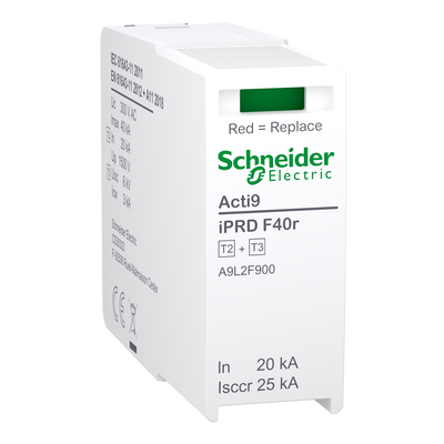 Ersatzschutzmodul für Überspannungsableiter iPRD F40r 3P/3P+N, Typ 2+3, L-PE/N Modul, integr. Sicherung