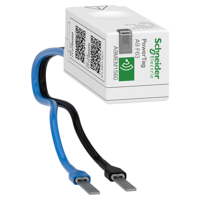 Energiezähler, PowerTag Flex 63A 1P+N, Funk, Position oben und unten, Genauigkeitsklasse 1