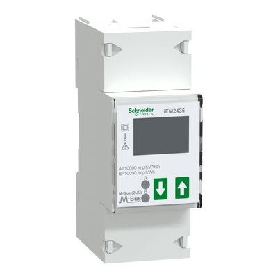 Energiezähler iEM2435, 1-phasig 230V, 100A, MID, M-Bus, 2 S0-Impuls, Genauigkeitsklasse 1
