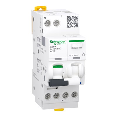 Acti9 iC40N ARC, AFDD (Brandschutzsch.) + LS-Schalter, 1P+N, 10A, B-Char., 6000A