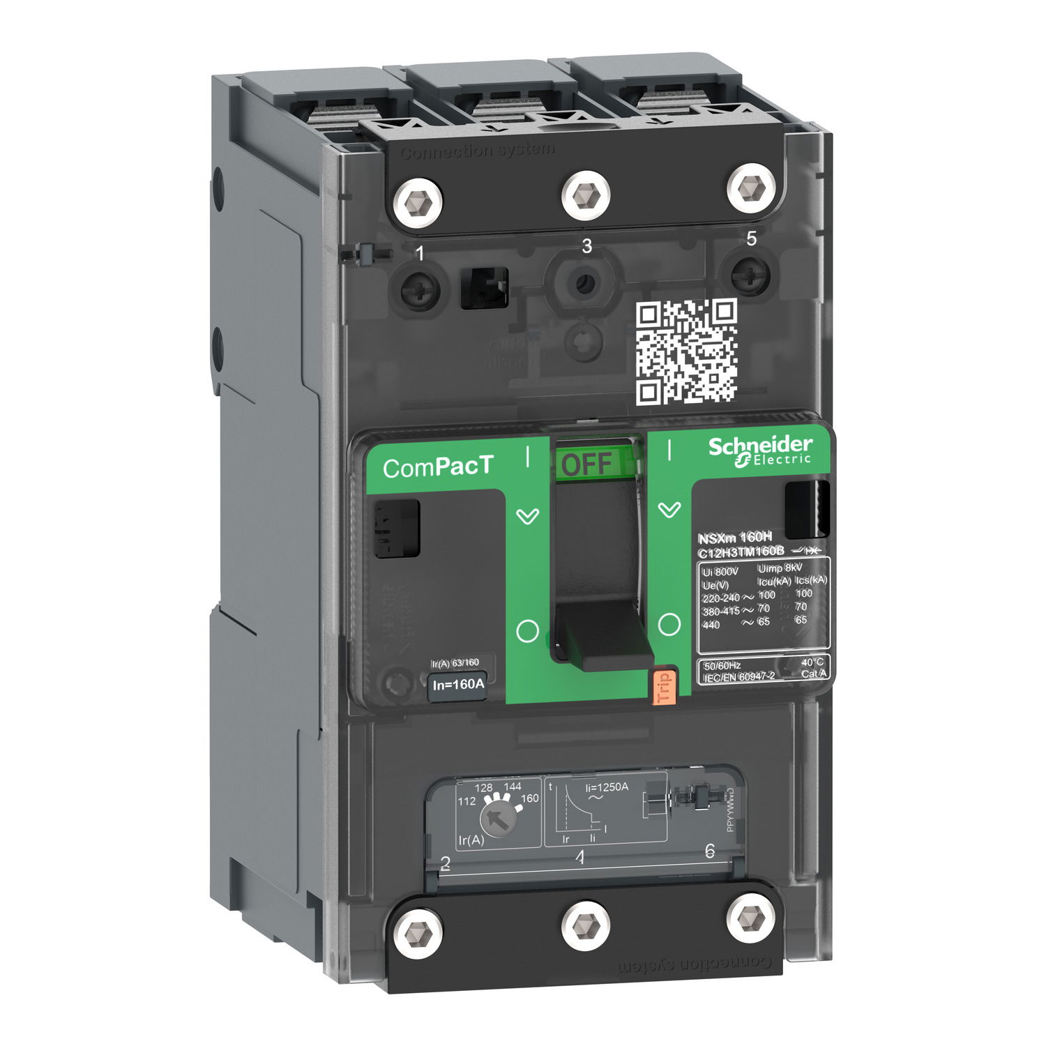 Kompaktleistungsschalter ComPacT NSXm 40 A mit TM40D 3P 70kA/415V Sammelschiene – Bild 2 von 3