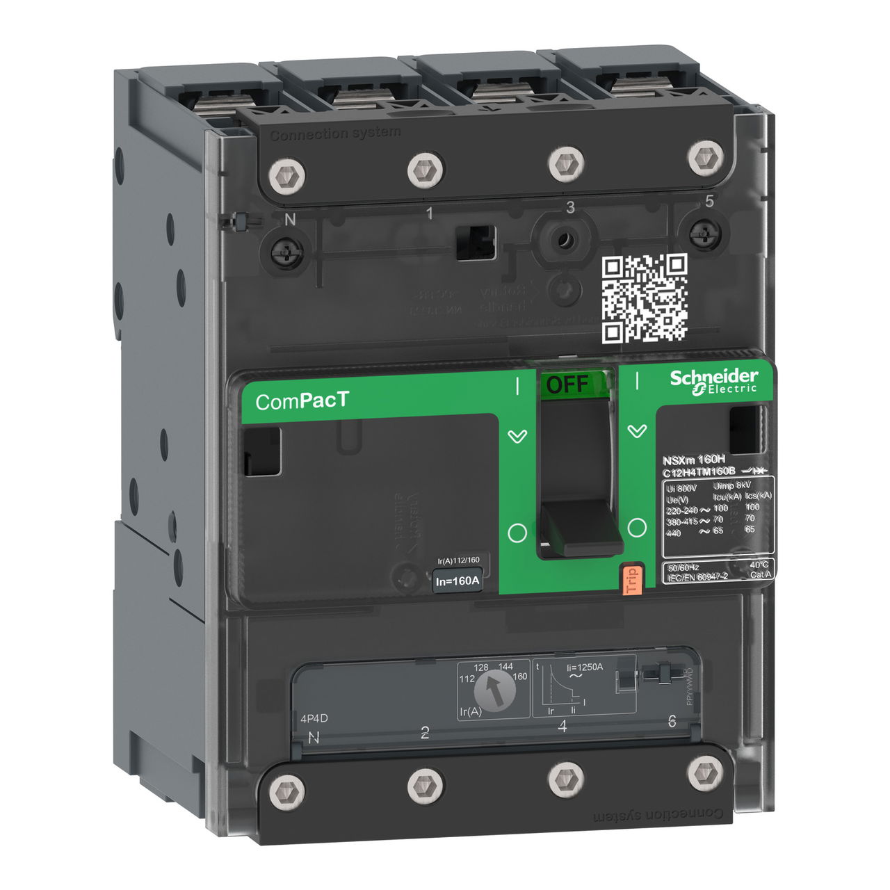 Kompaktleistungsschalter ComPacT NSXm 63A TM63D 4P3D 70kA/415V Sammelschienenanschluss – Bild 2 von 3