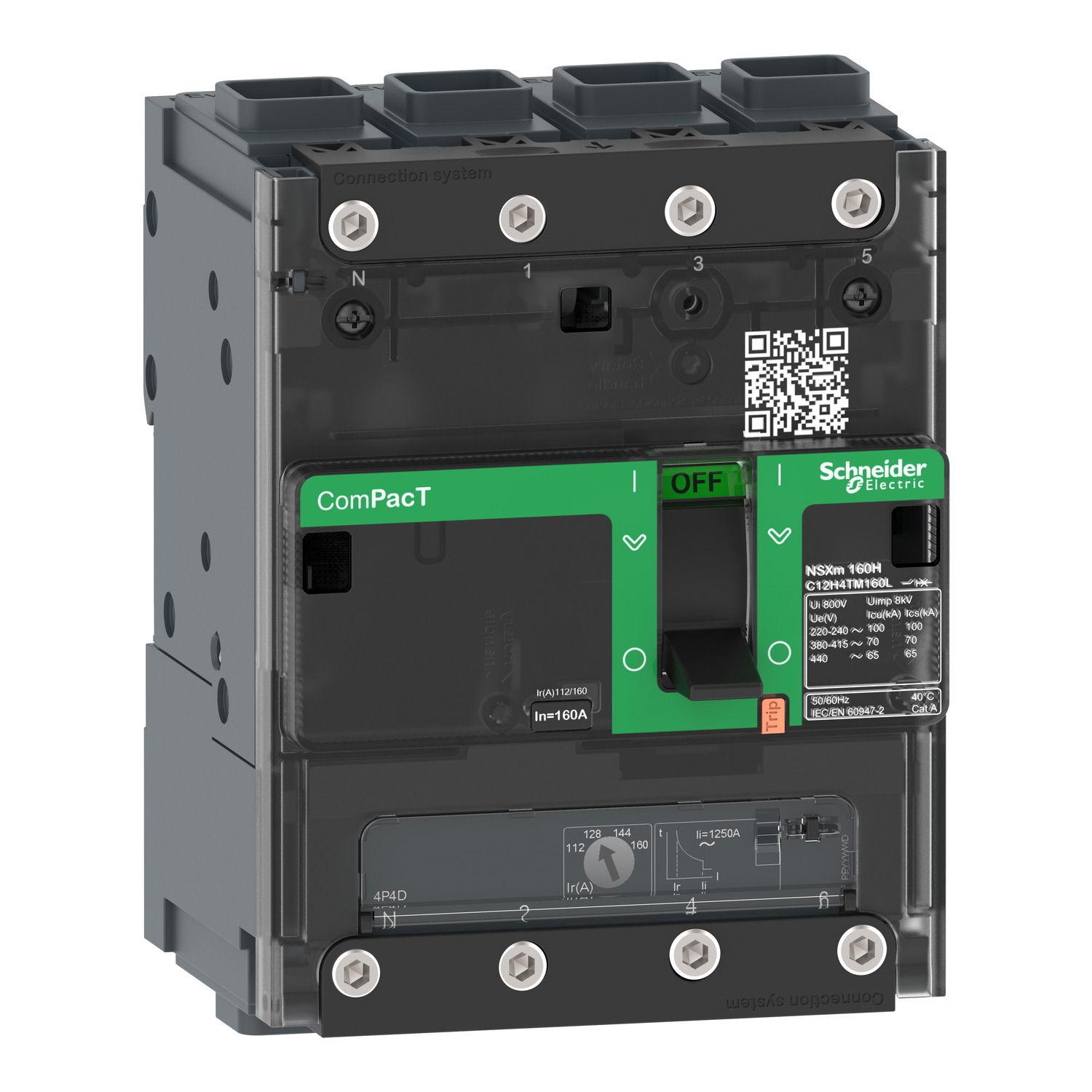 Kompaktleistungsschalter ComPacT NSXm 50 A mit TM50D 4P/4T 16kA/415V EverLink – Bild 2 von 3