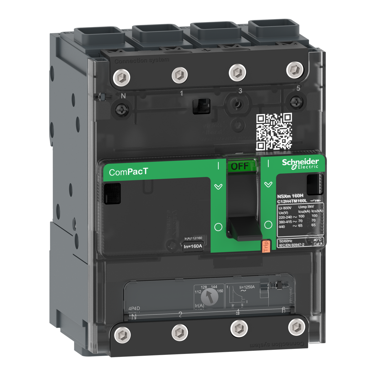 Kompaktleistungsschalter ComPacT NSXm 50 A mit TM50D 4P/4T 16kA/415V EverLink