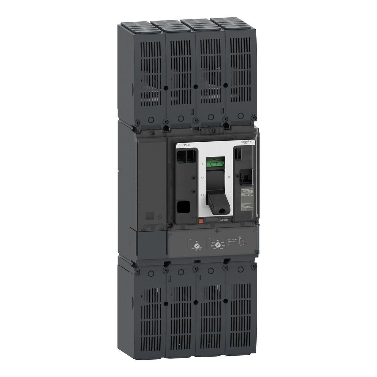 Kompaktleistungsschalter ComPacT NSX800 mit TM-DC 2P 800A 50 kA/600V DC, ohne Anschluss für blanke Kabel