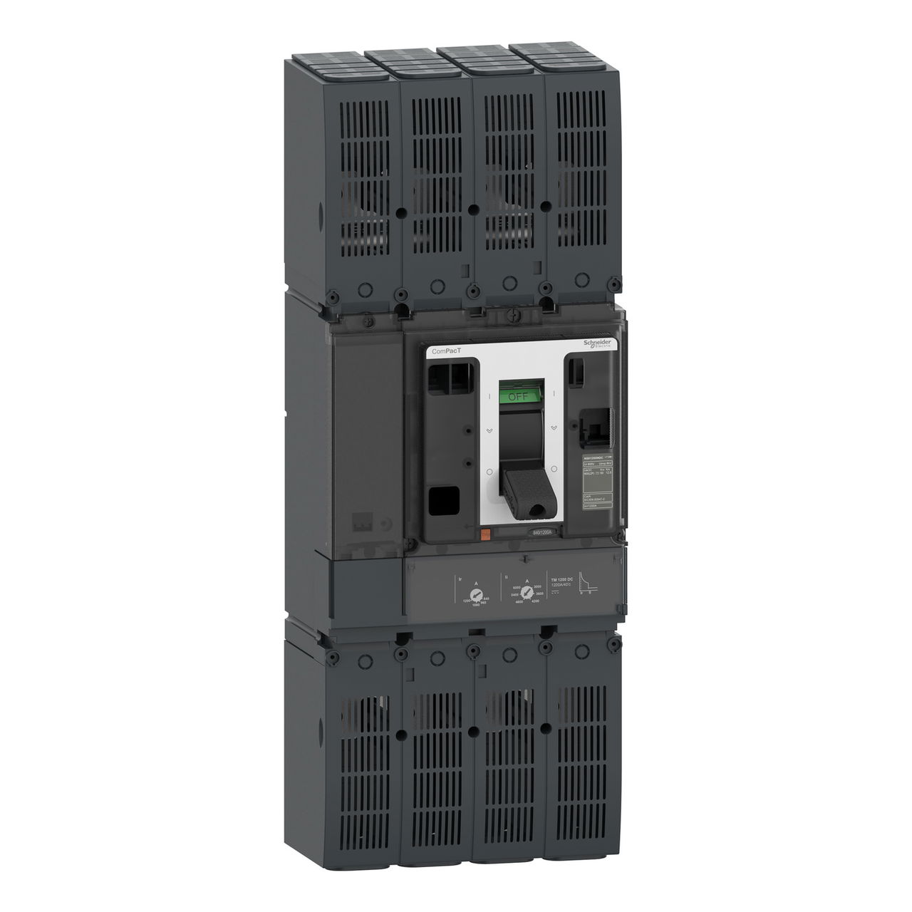 Kompaktleistungsschalter ComPacT NSX630 mit TM-DC 2P 630A 50 kA/600V DC, ohne Anschluss für blanke Kabel