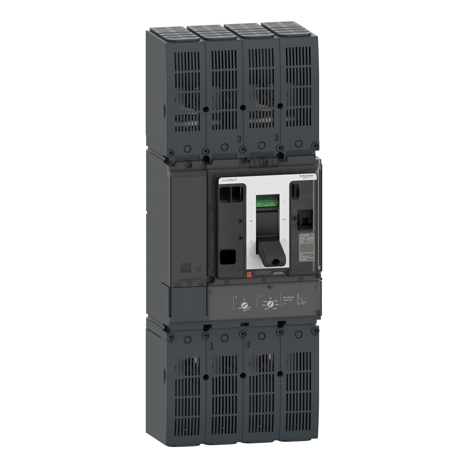 Kompaktleistungsschalter ComPacT NSX630 mit TM-DC 2P 630A 50 kA/600V DC, ohne Anschluss für blanke Kabel