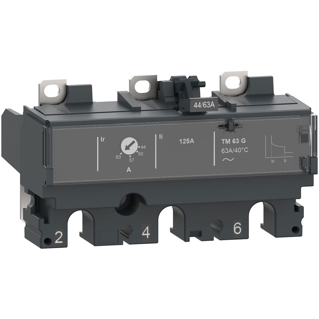 Auslösegerät thermomagnetisch TM63G Generatorschutz 63A 3P3D für Leistungsschalter ComPacT NSX100-250