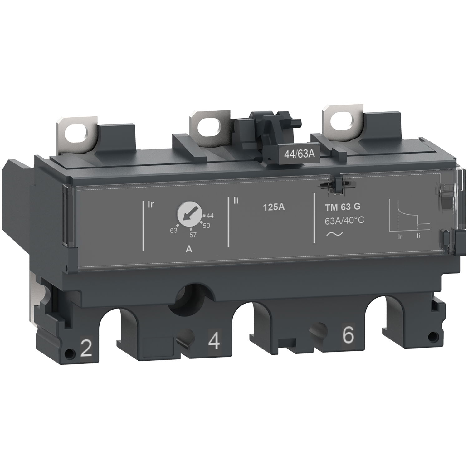Auslösegerät thermomagnetisch TM63G Generatorschutz 63A 3P3D für Leistungsschalter ComPacT NSX100-250