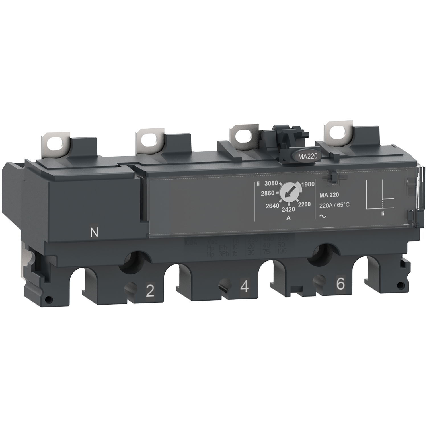 Auslösegerät magnetisch TM150 150A 4P4D für Leistungsschalter ComPacT NSX160-250