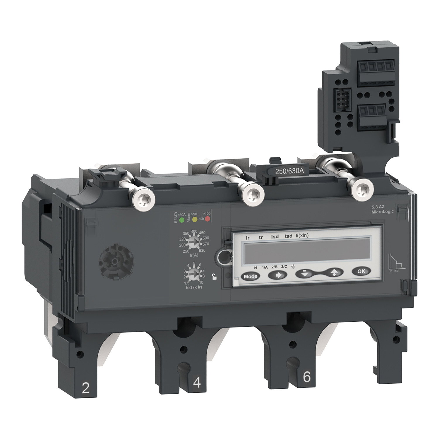Elektronisches Auslösegerät MicroLogic 5.3 AZ 16 Hz 2/3 Netzschutz 630A 3P3D für Leistungsschalter ComPacT NSX630 – Bild 2 von 3