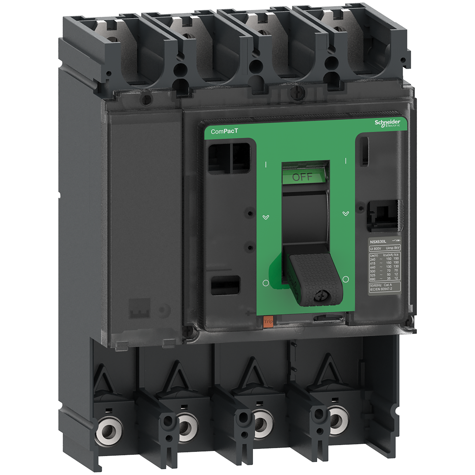 Kompaktleistungsschalter ComPacT NSX400F Grundschalter 4P 400A 36kA/415V AC, ohne Auslösegerät