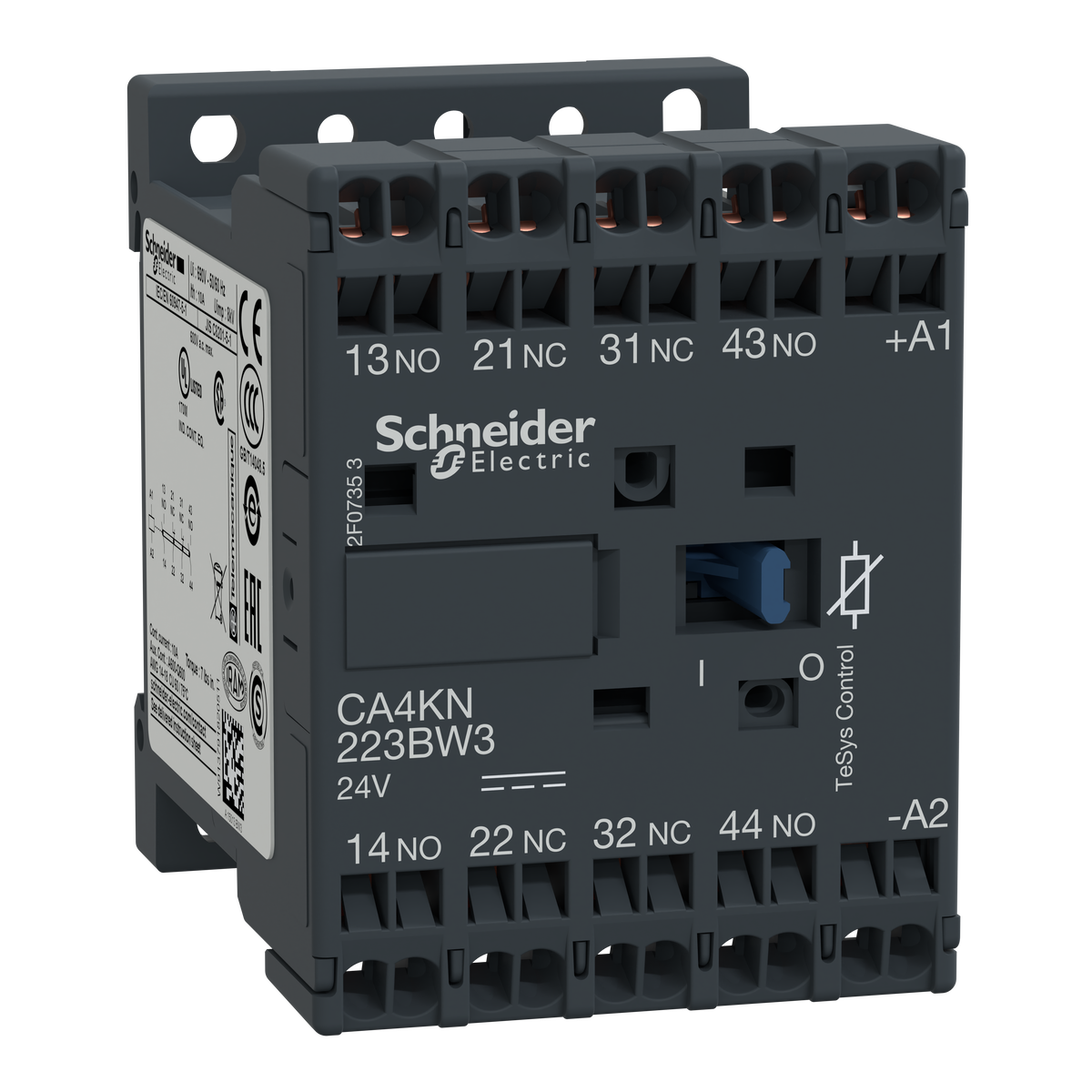 Hilfsschütz, 2S+2Ö, 24V DC, 1,8W