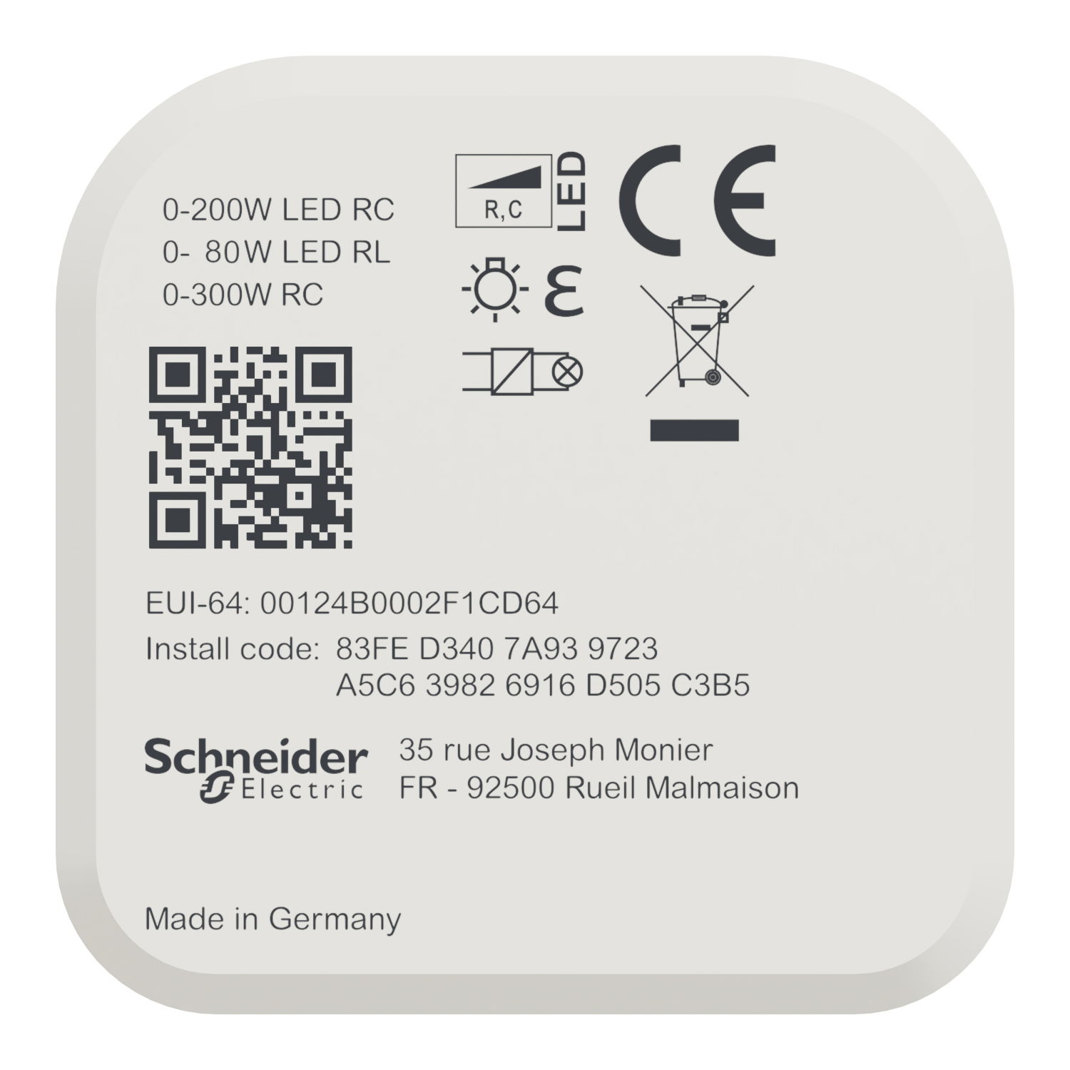 Wiser UP-Dimmaktor, Schalten und Dimmen, Wiser Home, Quick Home Connect Funkverbindung, 230V AC, 200W, Multiwire, ZigBee – Bild 2 von 6