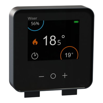 Wiser, Raumthermostat mit Touch-Display, schwarz