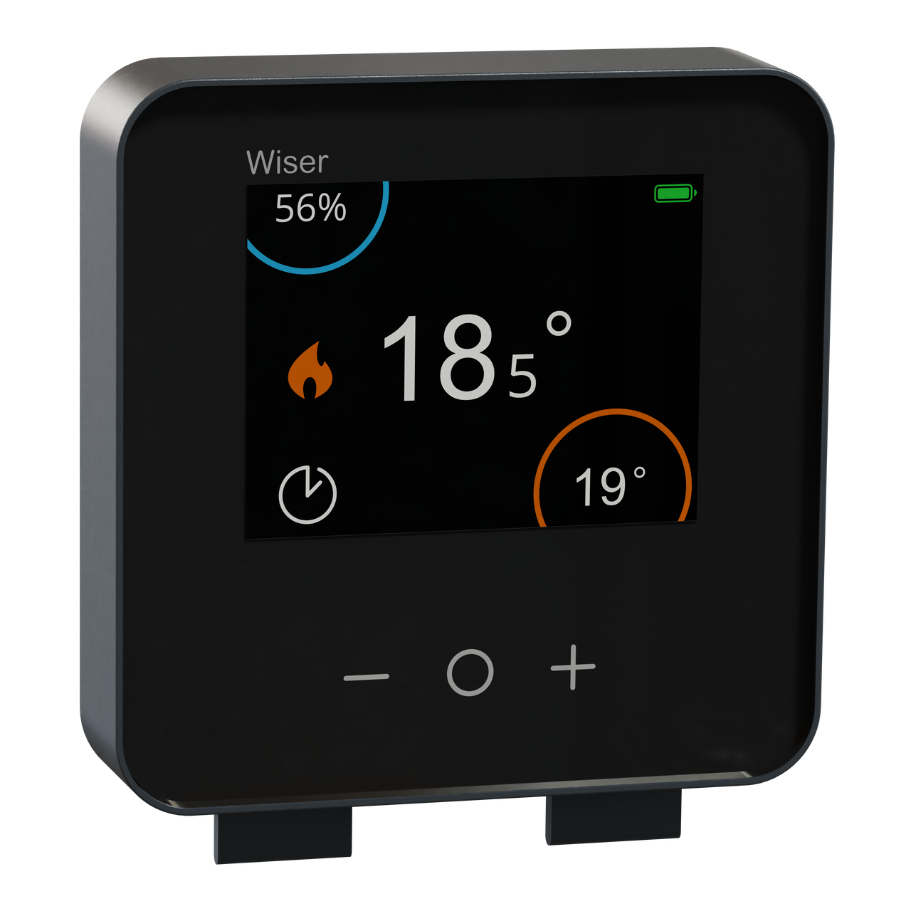 Wiser, Raumthermostat mit Touch-Display, schwarz