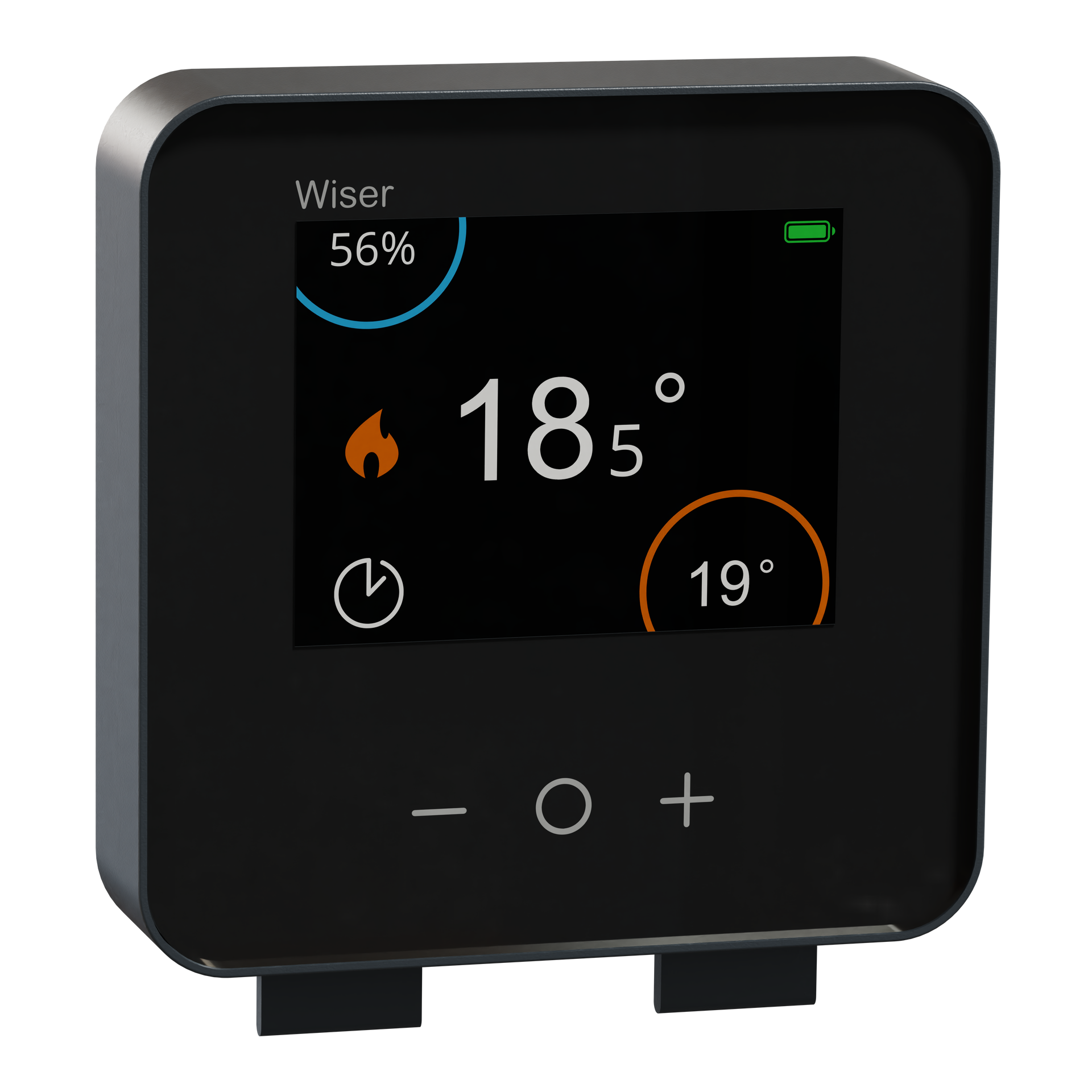 Wiser, Raumthermostat mit Touch-Display, schwarz