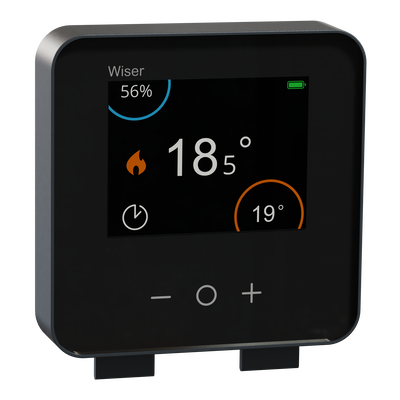Wiser, Raumthermostat mit Touch-Display, schwarz