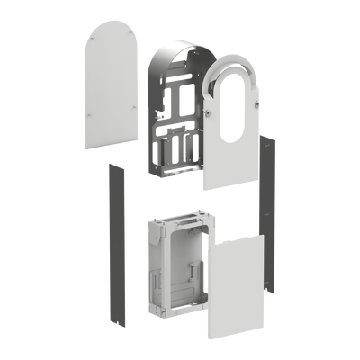 Metallic-Kit für EVlink Pro AC Bodenmontage, 1 Ladepunkt, IK10, C4M