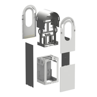 Metallic-Kit für EVlink Pro AC Bodenmontage 2 Ladepunkte, IK10, C4M