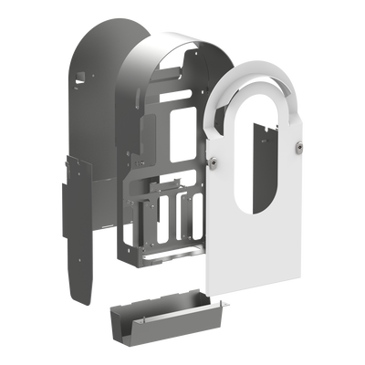 Metallic-Kit für EVlink Pro AC Wandmontage, 1 Ladepunkt, IK10, C4M