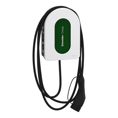 Smarte Wallbox Schneider Charge, 11kW, T2 Kabel 5m, 6mA Erkennung, Innen/Außen, Wi-Fi, App-Steuerung