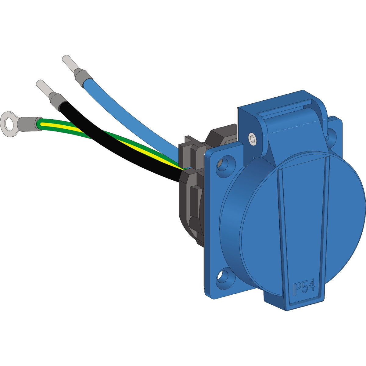 TE-Steckdosen-Baugruppe 1-Ph IEC - Smart Wallbox