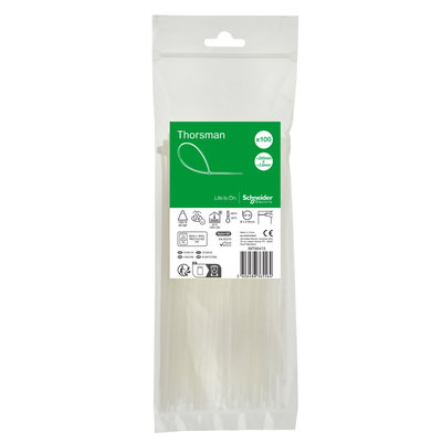 Kabelbinder Thorsman, Abmessung: 200X3,6 mm, VPE=100 Stück Farbe: klar