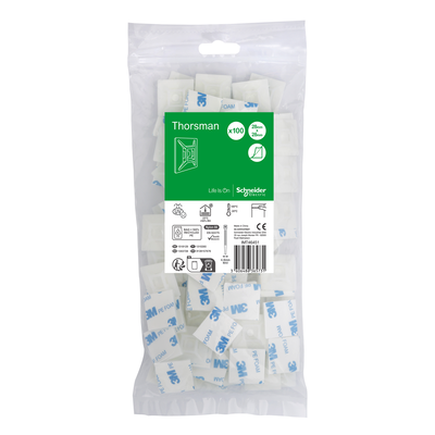 Selbstklebender Sockel fuer Kabelbinder max. 4,8mm Breite VPE: 100 Stück klar