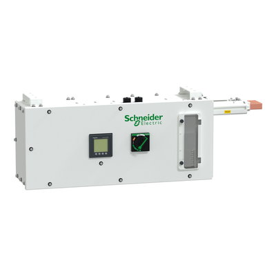 Endeinspeisekasten mit NSX-Schalter, I-Line Track, 400A, Kupfer, 3L+N+PE (PE 50%CU), IP42, Linksmontage, weiß RAL9003