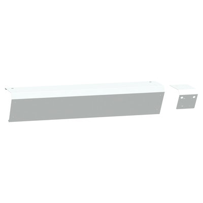 Seitenabschluss für Vordachstruktur, Canalis KS für EV, 100A bis 400A, Länge 1200mm, RAL9003, Satz mit 2 Teilen