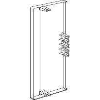 TEK 161-3/72 Endstück weiß RAL9010 Material: ABS Typ:TEK-ES 161-3/72 9010