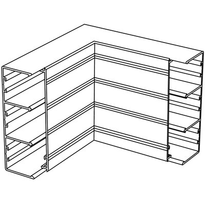 FED Kanal Innenecke mit Abdeckung 100/34 Aluminium natureloxiert Typ:FED-IH10134