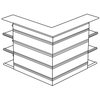 FED Kanal Aussenecke mit Abdeckung 56/30 Aluminium natureloxiert Typ:FED-YH5630