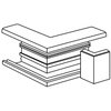 INKA 100/52 Außenecke m Abdeckung  Aluminium weiß R9016 Typ:INKA YH 152/52 9016