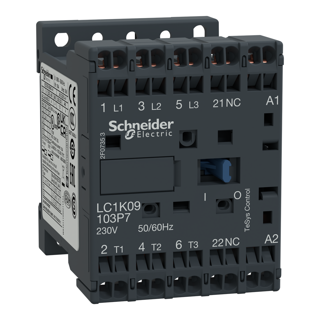 Leistungsschütz LC1K 3p, +1Ö, 4 kW, 9 A, 400 V AC3, Spule 230 V AC
