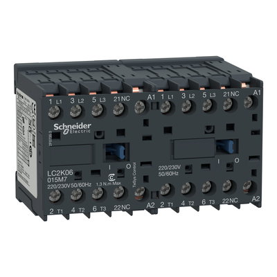 Wendeschützkombination, 3p+1Ö, 2,2kW/400V/AC3, 6A, Spule 24V 50/60Hz