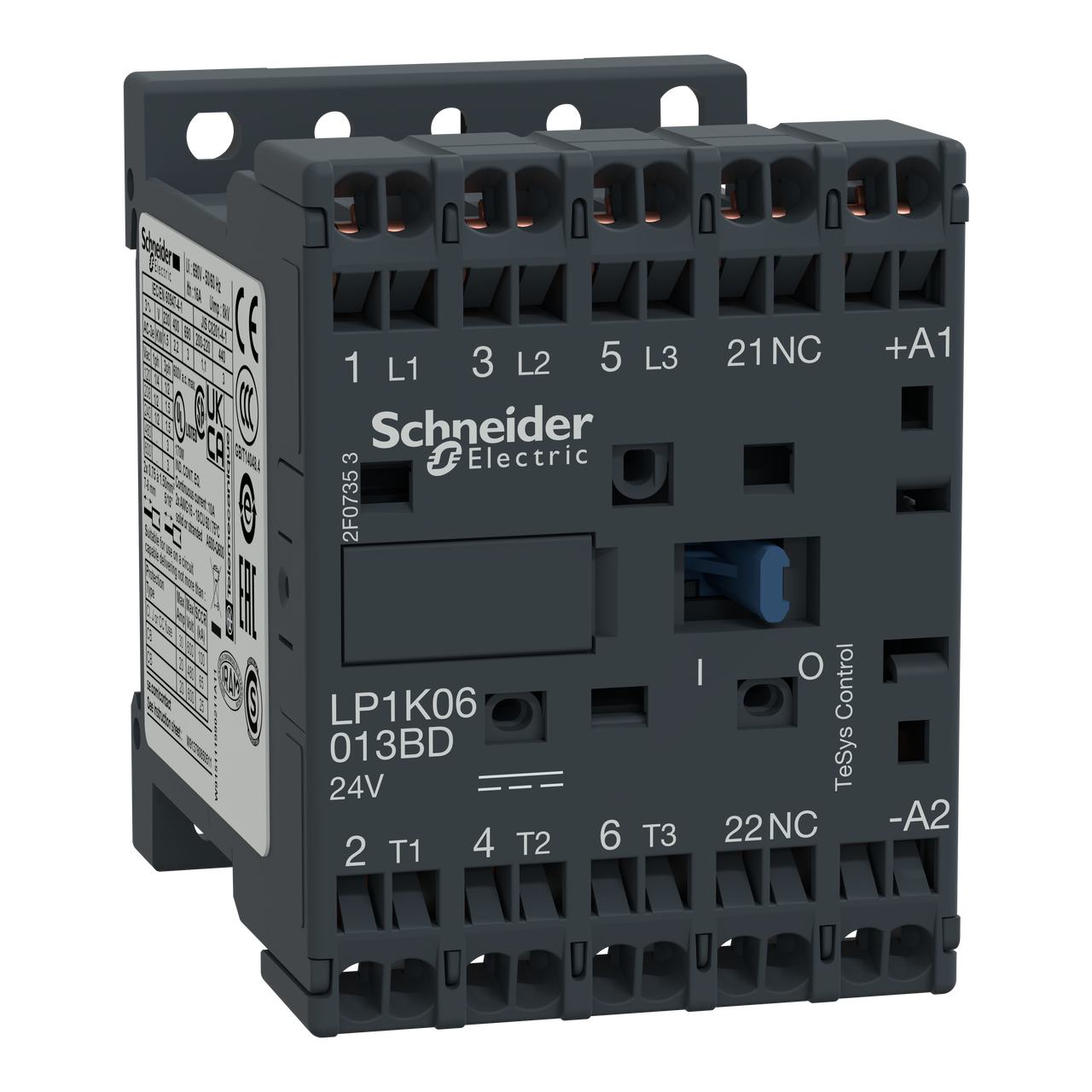 Leistungsschütz LP1K 3p, +1Ö, 5.5 kW, 12 A, 400 V AC3, Spule 24 V DC